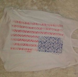American flag flowy tank